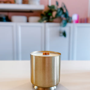 Gold Pedestal Candle